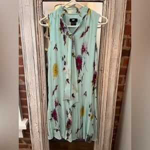DKNY Pleated Floral Dress